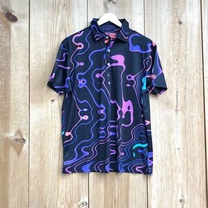 USA Palm Luminesce Polo Shirt Sz Medium